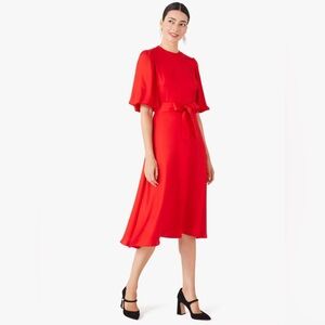 Kate Spade Matinee red silk blend midi dress